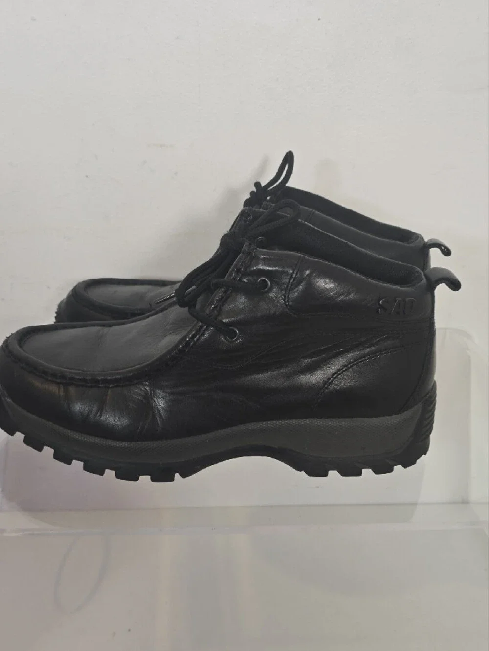 SAO BY STACY ADAMS Classic Black Men's Chukka Boots with Lace-Up Closure